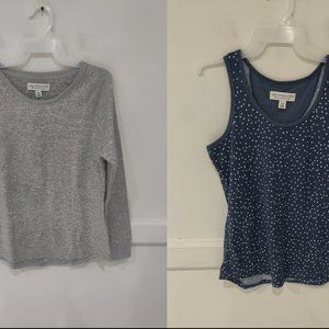 NWoT Live Love Lounge Women's 2 Piece Pajama Lounge Tops Blue Size S $75 FFF042